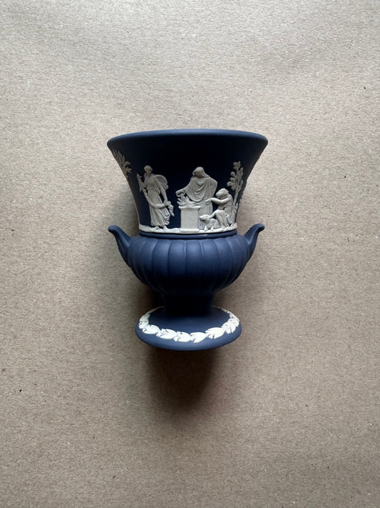 Reserved royal blue urn