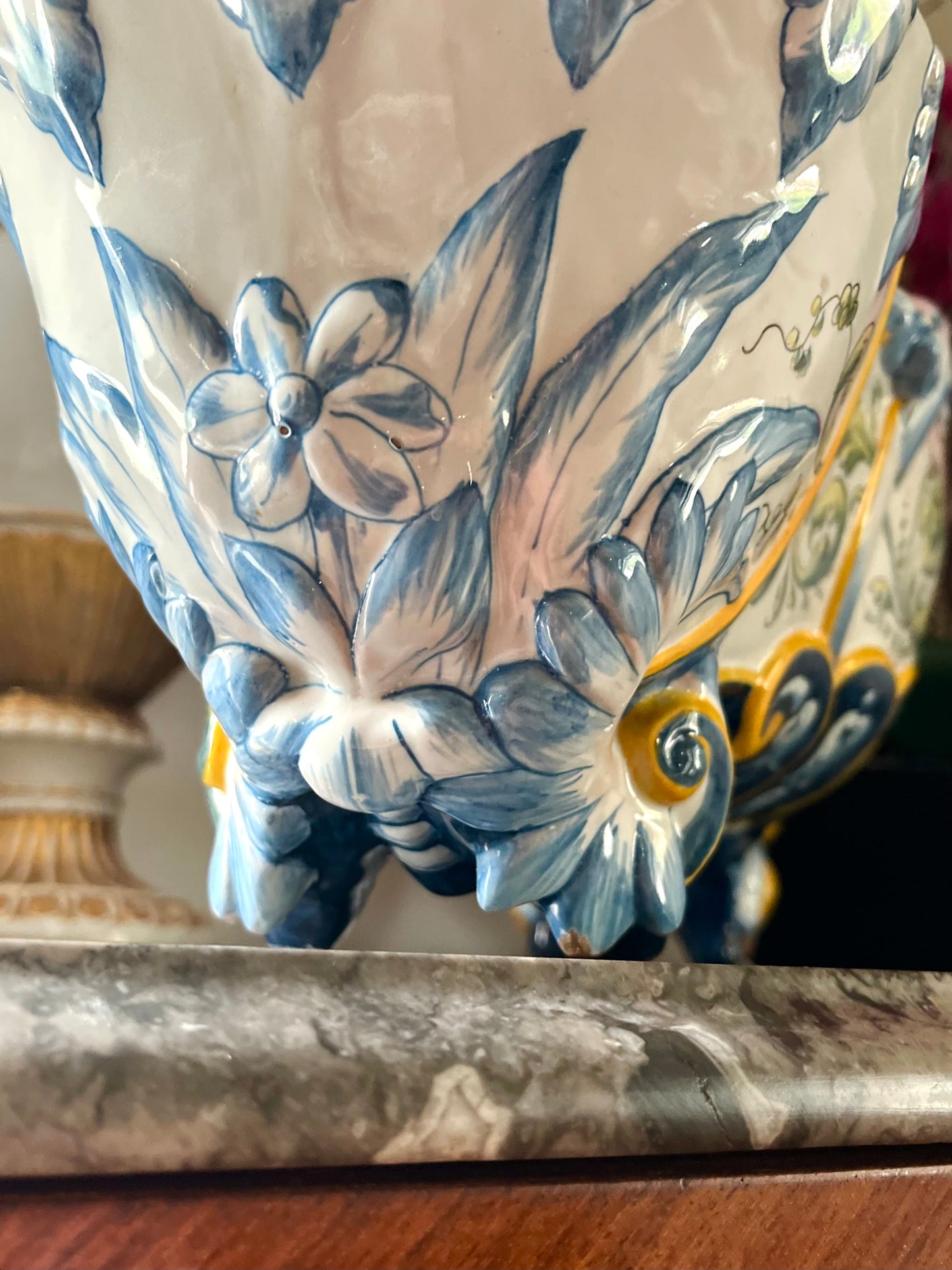 Live 06/22 Antique Ginori Renaissance Revival Majolica Vasque | Italian Faience Centerpiece