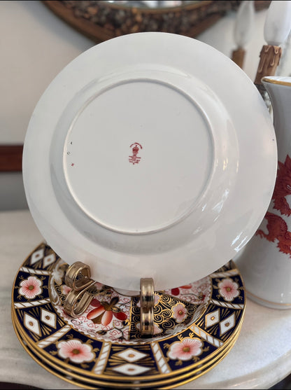 Regal English Royal Crown Derby for Tiffany & Co Imari Dinner Plates 10 1/2” - Set Of 4