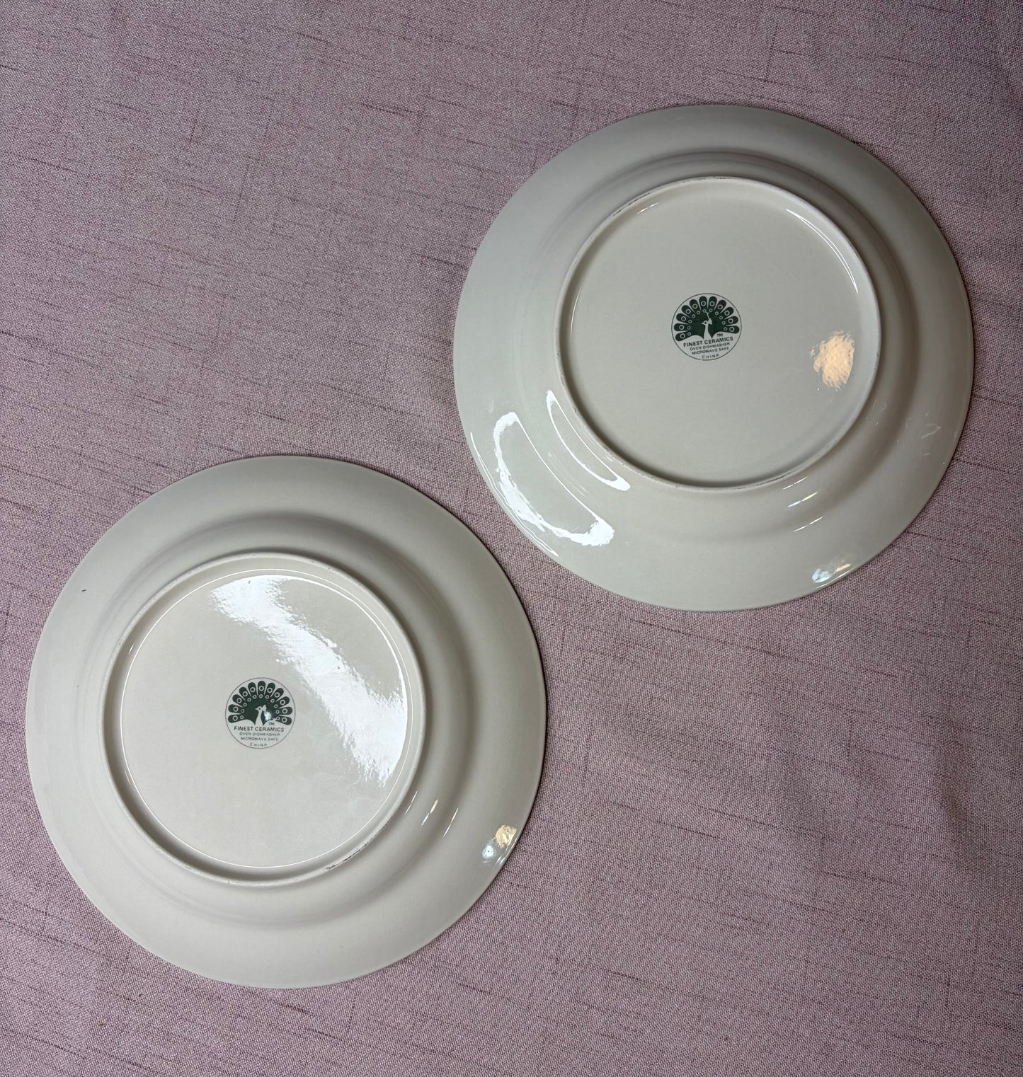 Lovely ironstone plates pair with sweetest scene and pink horses!