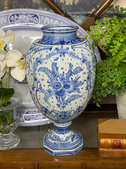 Antique Royal Bonn Tall Vase with Hand-Painted Ship Scene | c. 1910 | 14” | DA4418