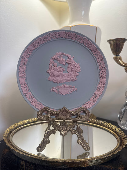 Wedgwood blue and pink  My Valentine plate 1985