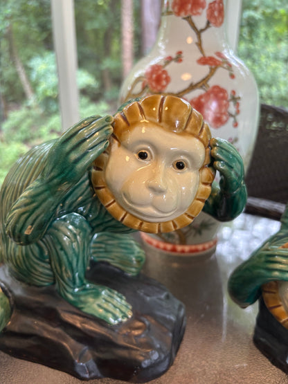 Precious pair of hear no evil, see no evil monkeys!