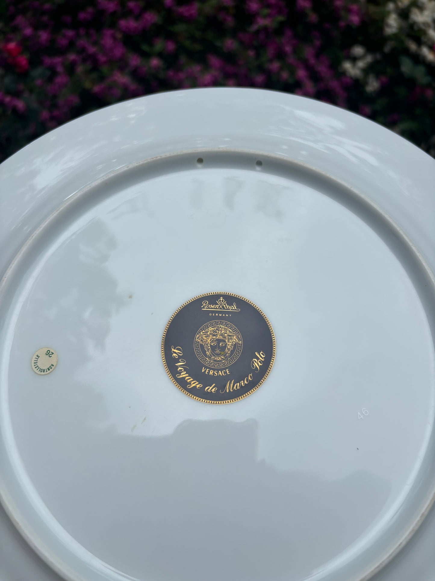 Stunning Versace Rosenthal Marco de Polo 12” charger or platter!