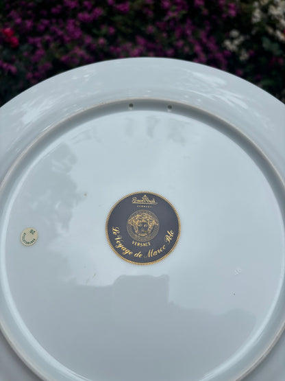 Stunning Versace Rosenthal Marco de Polo 12” charger or platter!