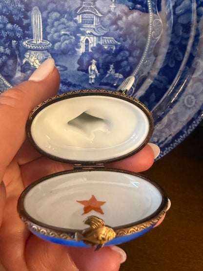 Vintage Limoges Hand Painted Fish Box