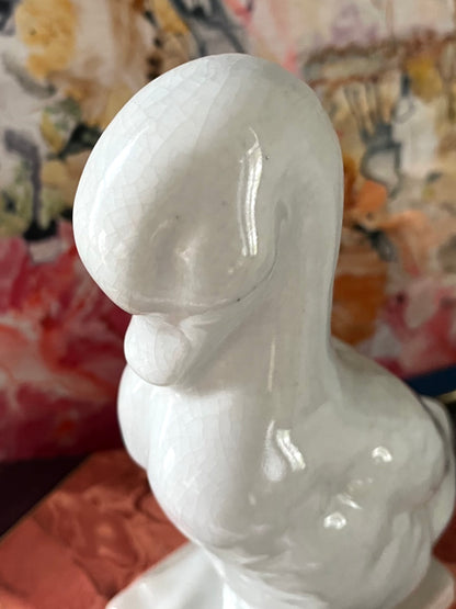 Live 09/29 Important Estate Pair of Chinese Export White Glazed Stoneware Ducks