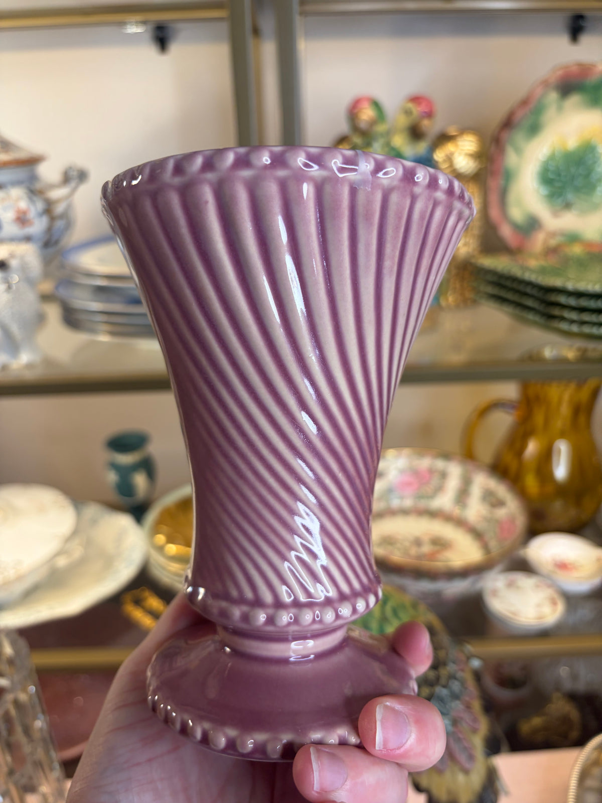 McCoy swirl pottery vase!