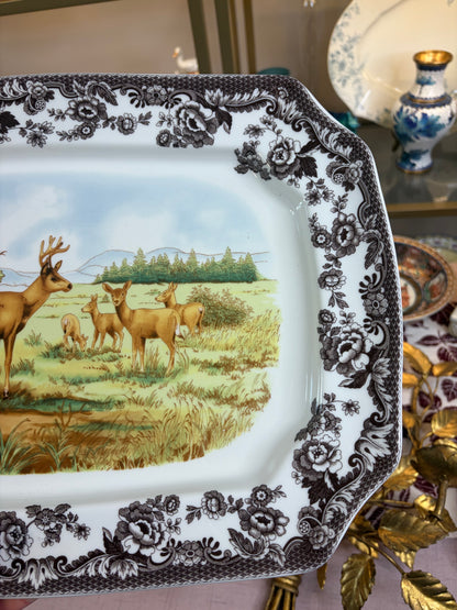 Gorgeous Spode Woodlands deer platter!