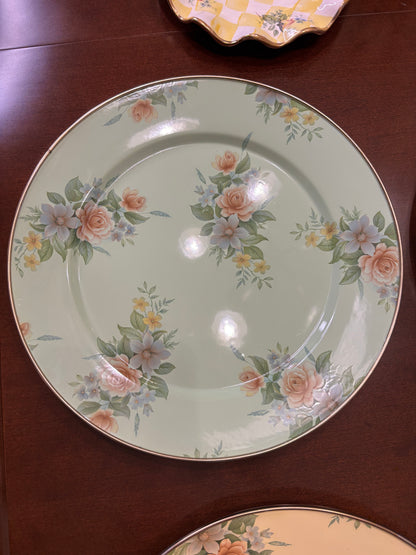 Mackenzie Childs Enamel Chargers set of 5!