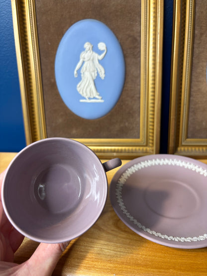 Wedgwood Jasperware Lilac cup and saucer set!
