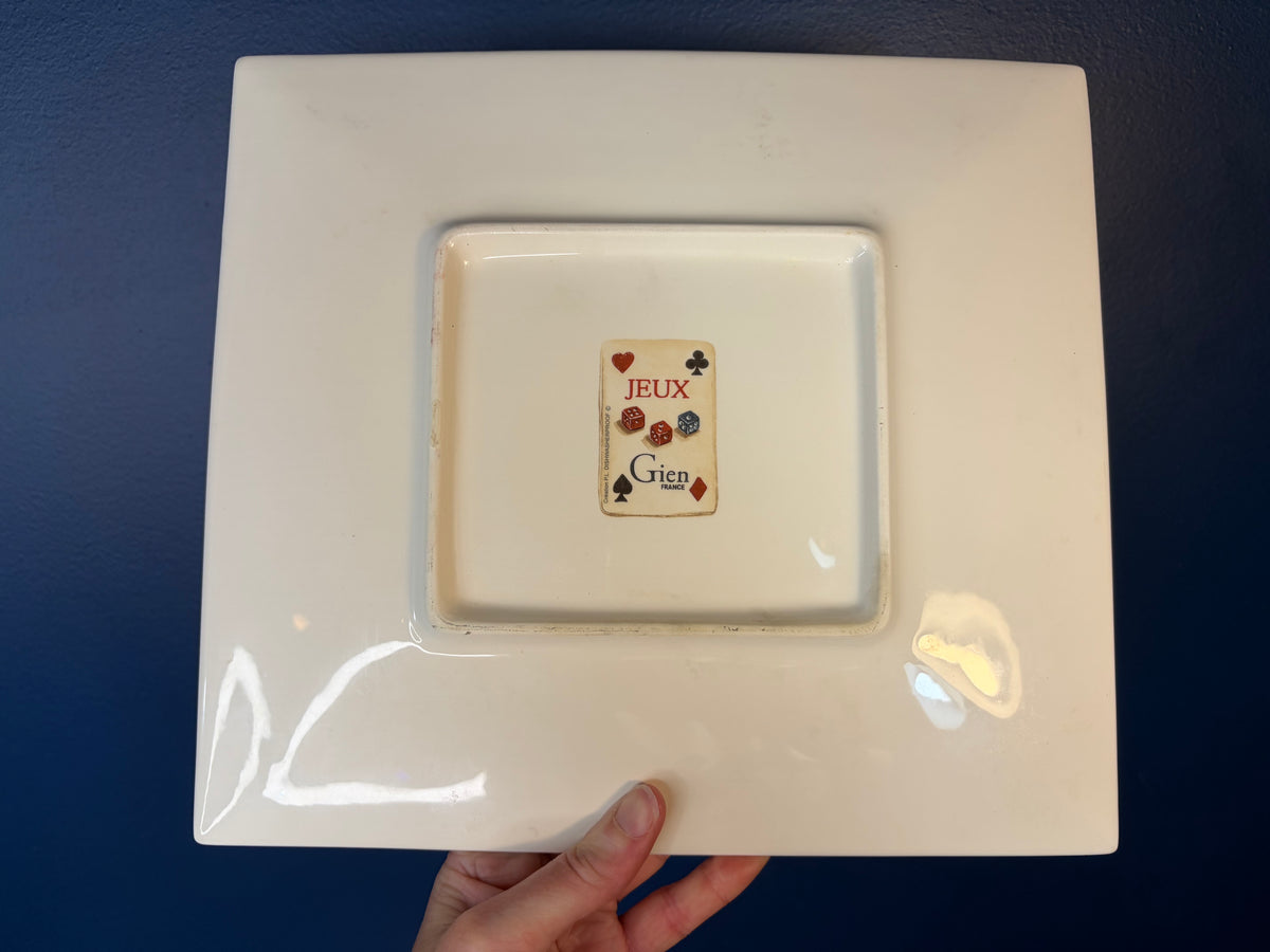 Gien France "Jeux" Game Themed Serving Platter!