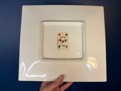 Gien France "Jeux" Game Themed Serving Platter!