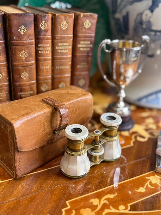 Antique French Mother-of-Pearl Opera Glasses | Lemaire Paris for C.D. Peacock Chicago
