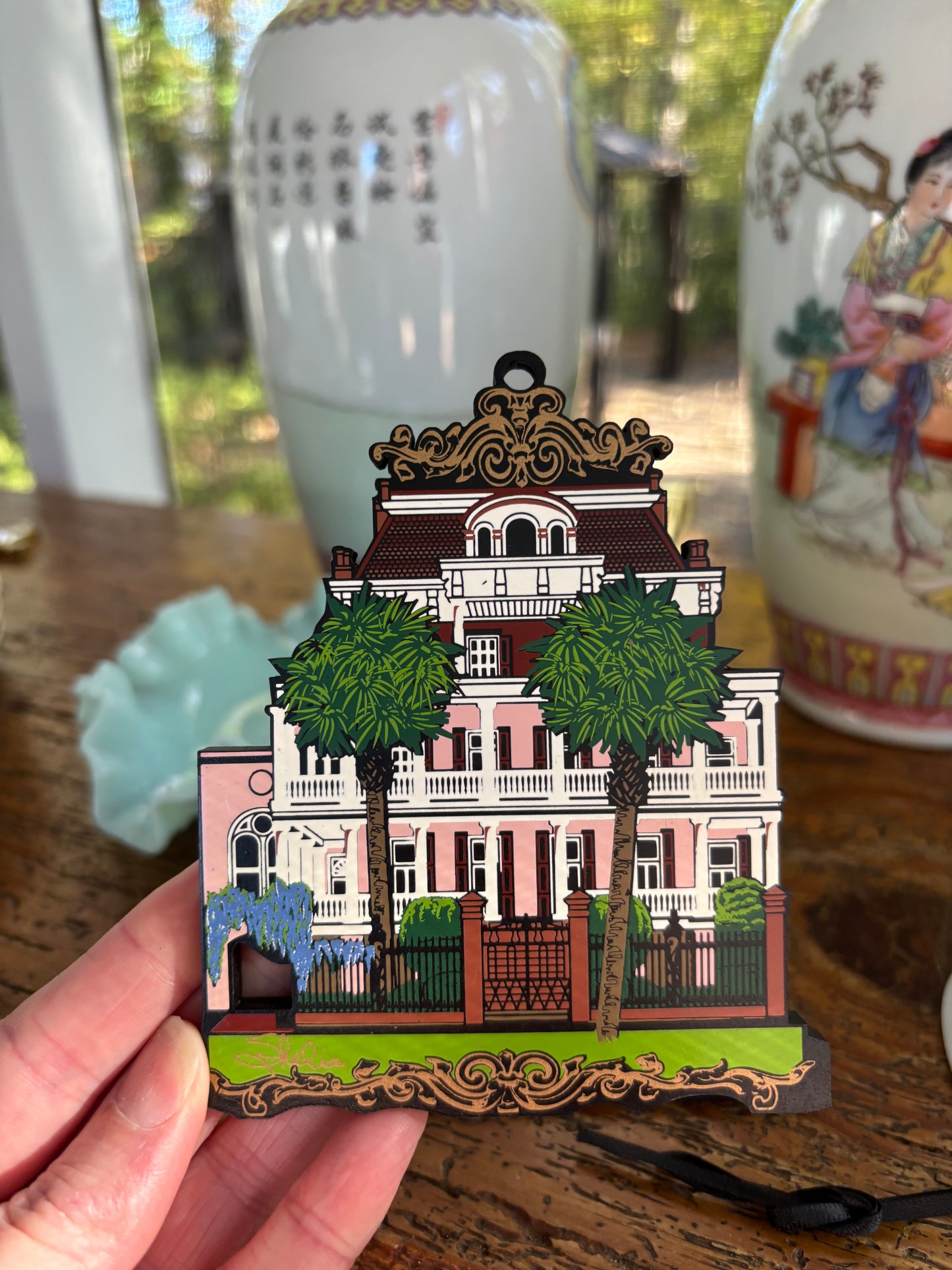 Charleston wooden house by Shelia! Ornament or decoration!