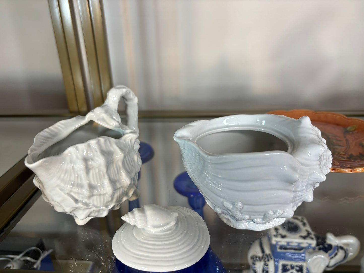 Lovely Fitz and Floyd creamer and lidded bowl set!