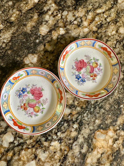 Reserved for Yvonne Hearts for Spokane Charity Auction - Antique Pair Johnson Brothers “Arundale” Butter Pats | England, c. 1920s–30s