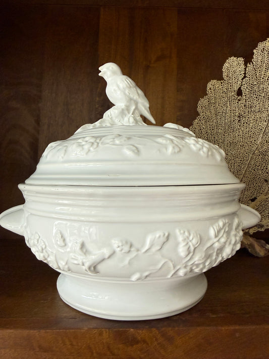 Live 6/22 for Suzette - Vintage Bird Tureen Made in Portugal