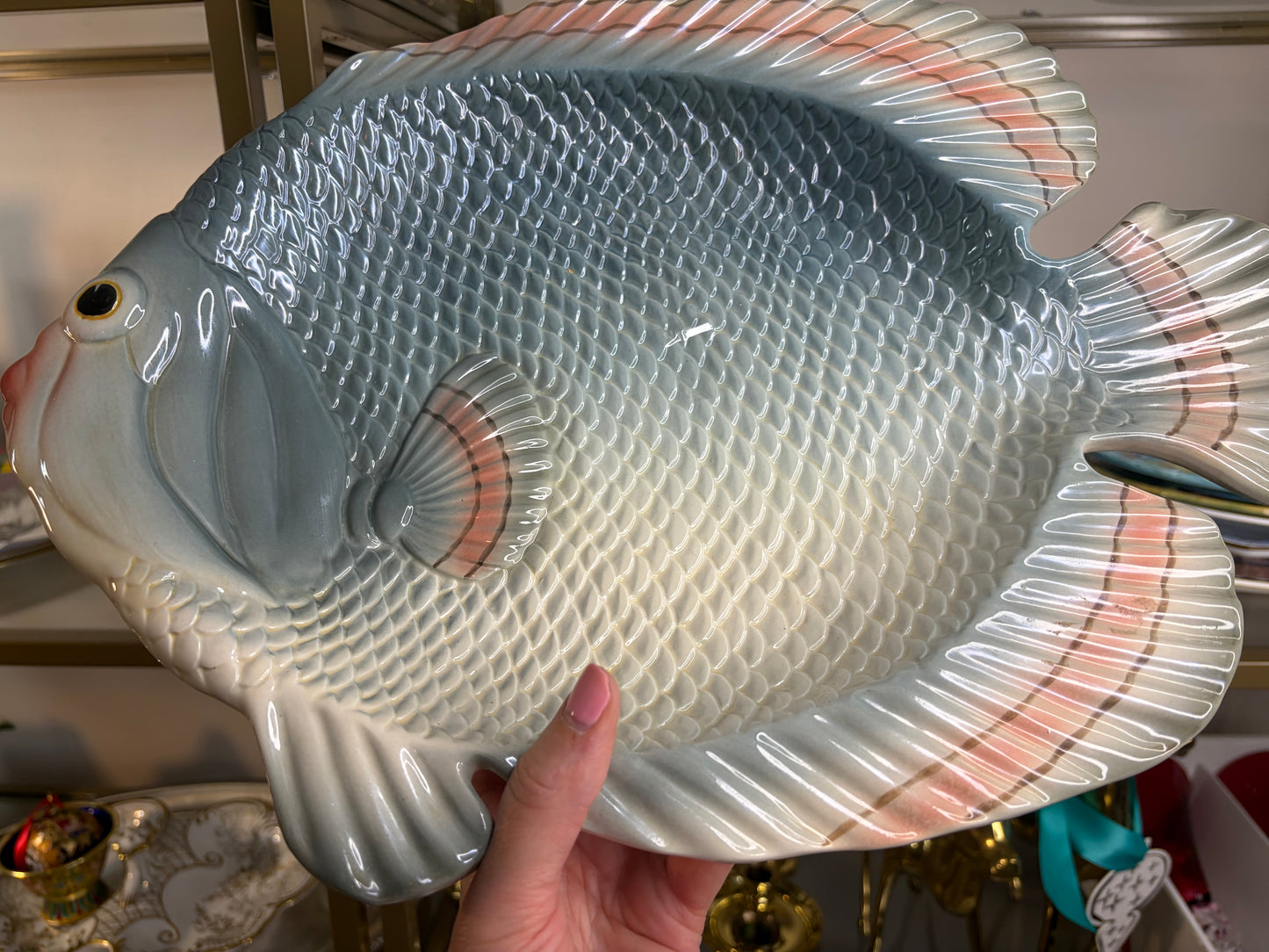 Beautiful Fitz and Floyd fish platter!