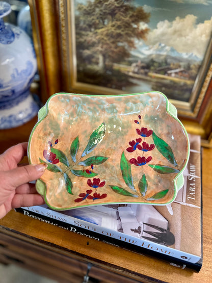 Vintage Royal Doulton Hand Painted Porcelain Tray Dish, Made in England, 9"