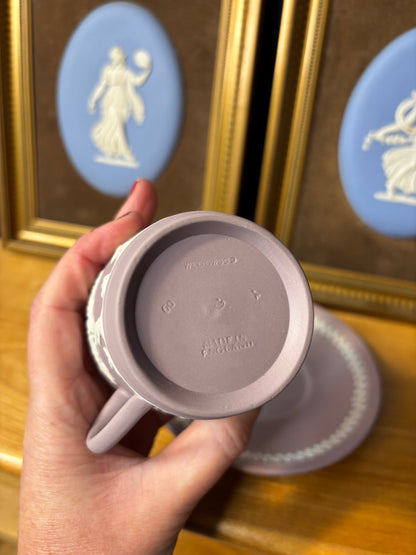 Wedgwood Jasperware Lilac cup and saucer set!