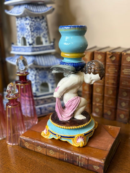 RESERVED - WEDGWOOD CHERUB CANDLESTICK