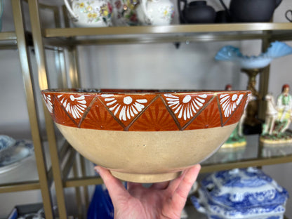 Stunning antique Satsuma handpainted pottery bowl!