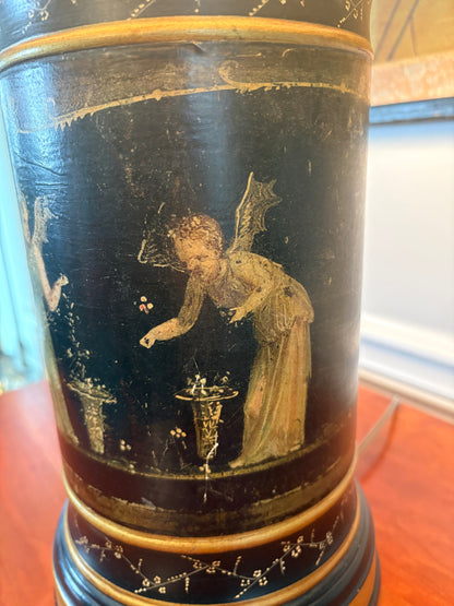 Fabulous Chinoiserie Table Lamp with Silk Shade