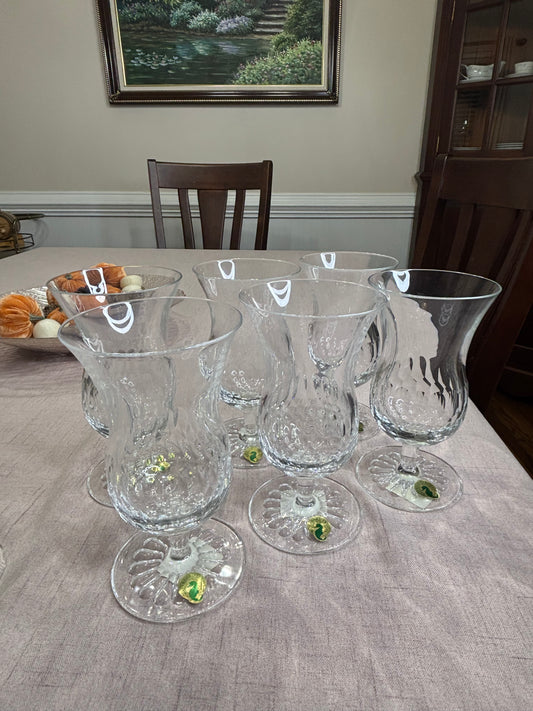 Stunning Waterford Presage Iced Tea/Water Glasses with original stickers! Set of 6!