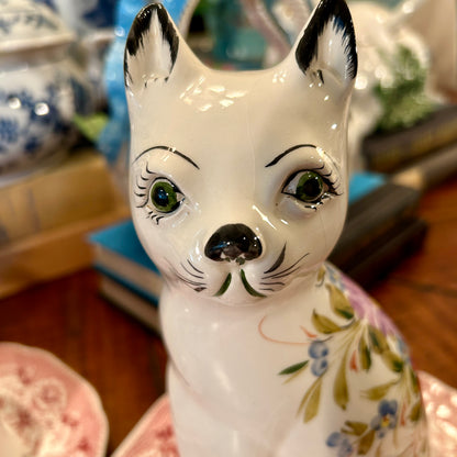 Set of two Italian kitty staffordshire style cats 7 in