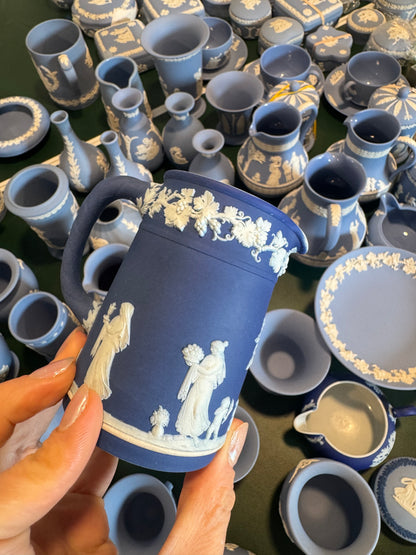 Reserved royal blue antique pitcher 3.75”