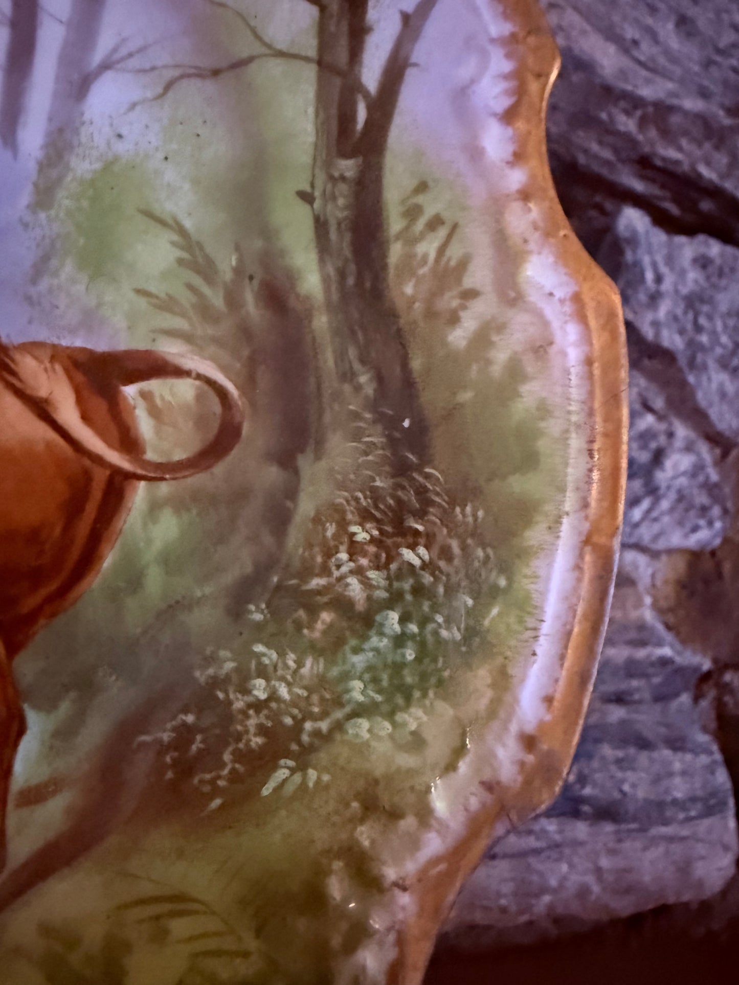 Early 1900’s French Limoges Hand Painted Charger Signed by Artist - Repaired