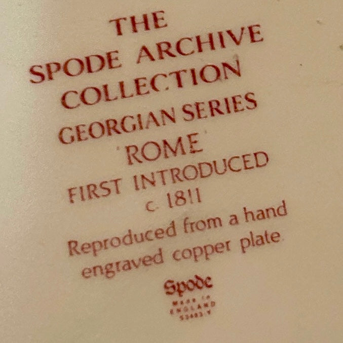 Massive designer Spode red & white toile charger plate platter 13,5 d