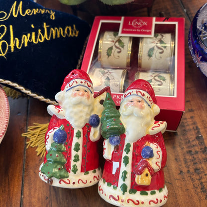 Vintage designer Santa Claus  salt & pepper Shaker Set,