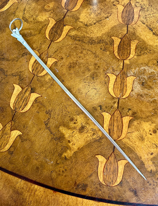 Antique French .800 Silver Hâtelet Meat Skewer | 19th Century