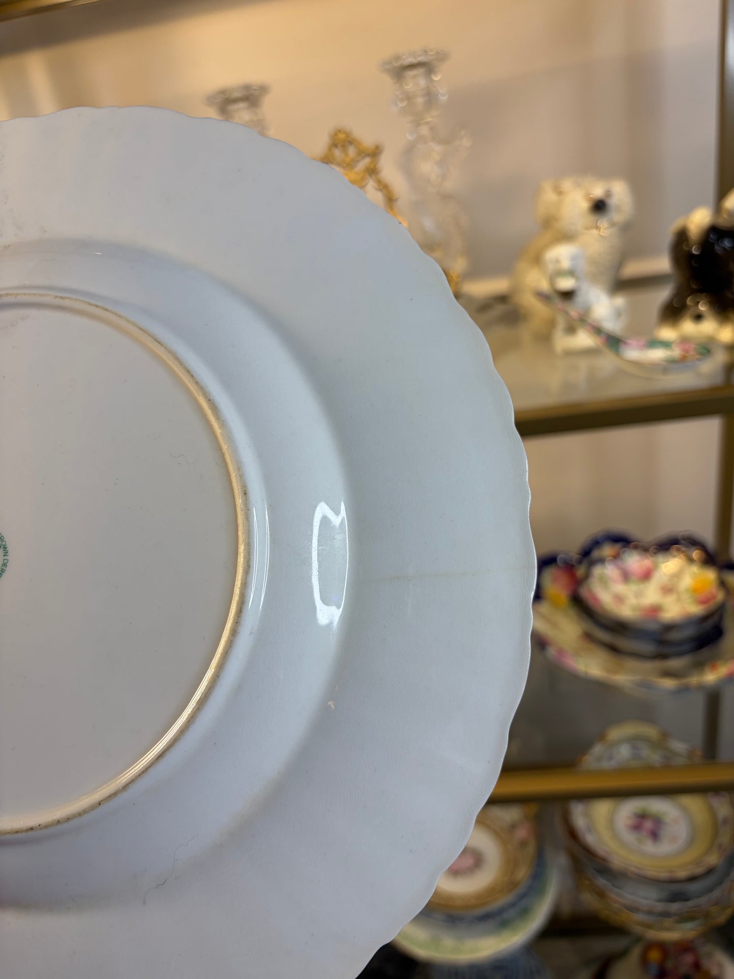 Gorgeous Royal Crown Derby Lowestoft Pheasant plates set of 6! As is!