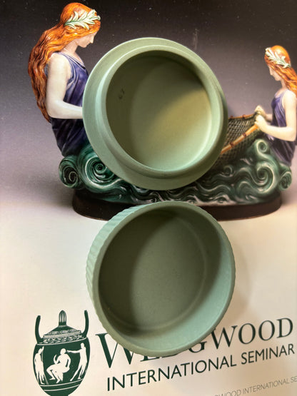 Wedgwood Jasperware Green trinket box!