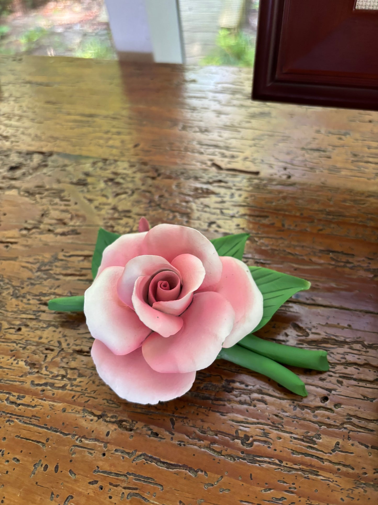 Beautiful Capodimonte Pink Rose!