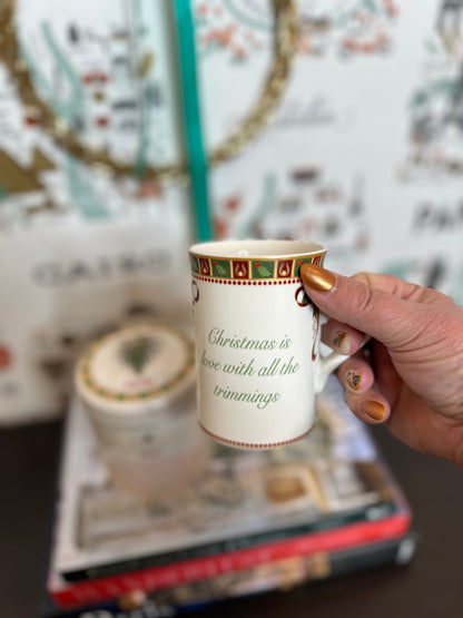 Spode Christmas Tree Sentiments Mug with Keepsake Gift Tin | “Christmas is Love with All the Trimmings”