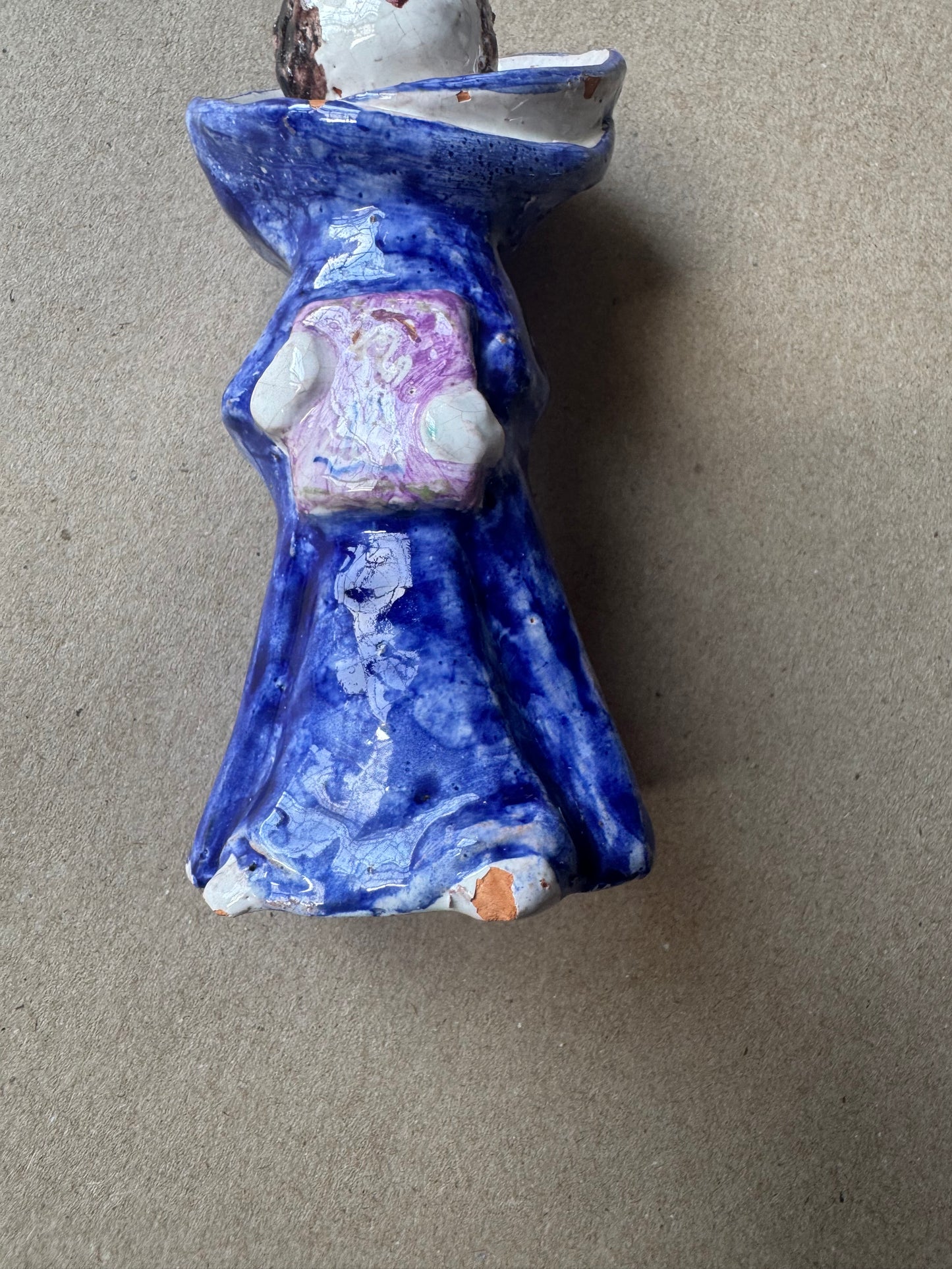 Vintage Handmade Folk Art Pottery Figurine