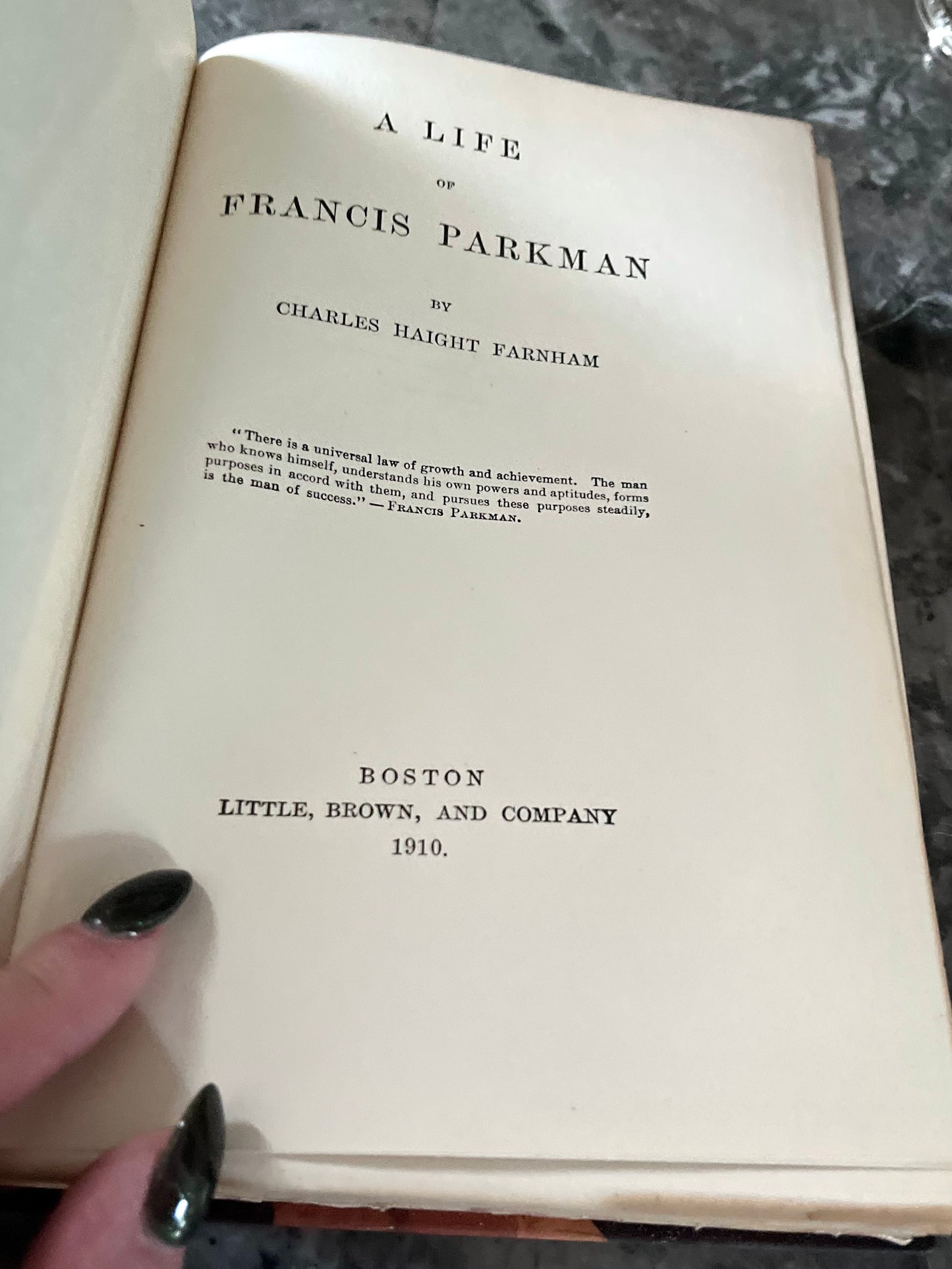 Handsome Antique Set Of 6 Full Leather Marbled/Gilded Edge Books - Author Frances Parkman Circa 1901