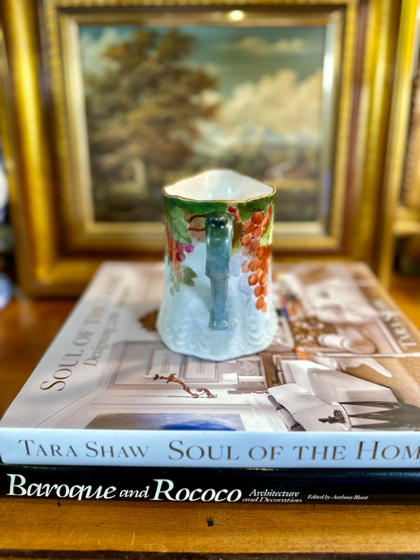 19th Century Antique Lebeau Porcelain Pitcher, Made in France, 7"