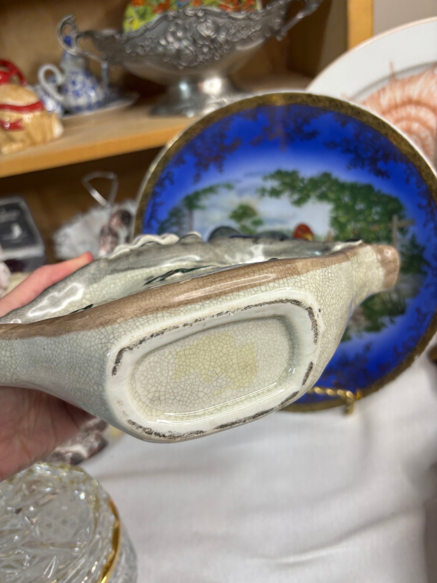 Staffordshire couple on rocking horse!