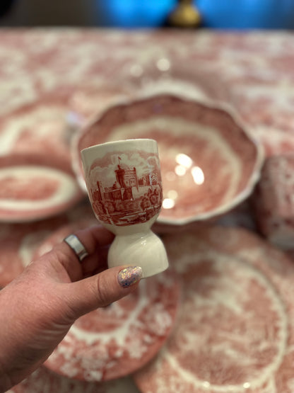 Johnson Brothers “Old Britain Castles” Pink Double Egg Cup | England, c. 1930s–1940s