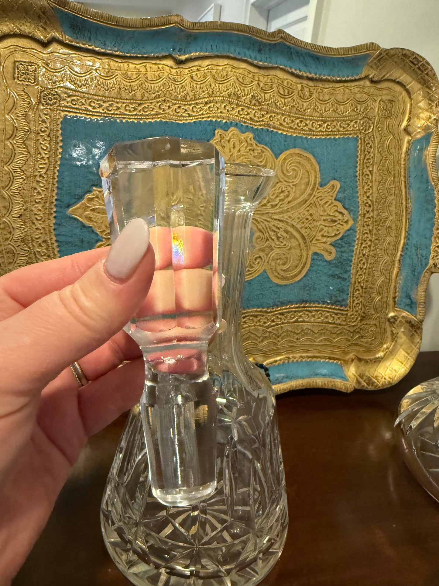 Live 12/2 Reserved Julie - Beautiful 13” Crystal Decanter