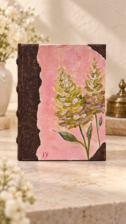 Hand-Painted Hydrangea & Butterfly Handmade Journal – 6x8”
