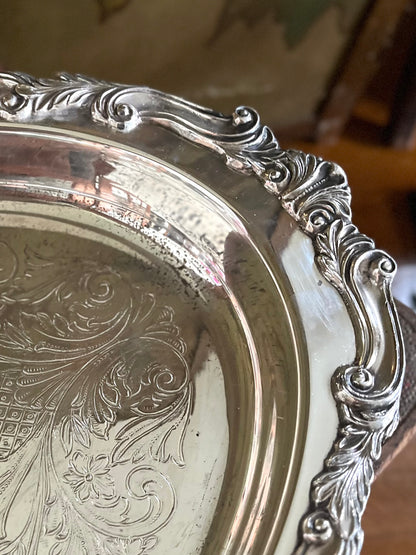 ⚜️Reserved Live 09/22 Gorgeous Rococo Sheffield Silverplate Tray