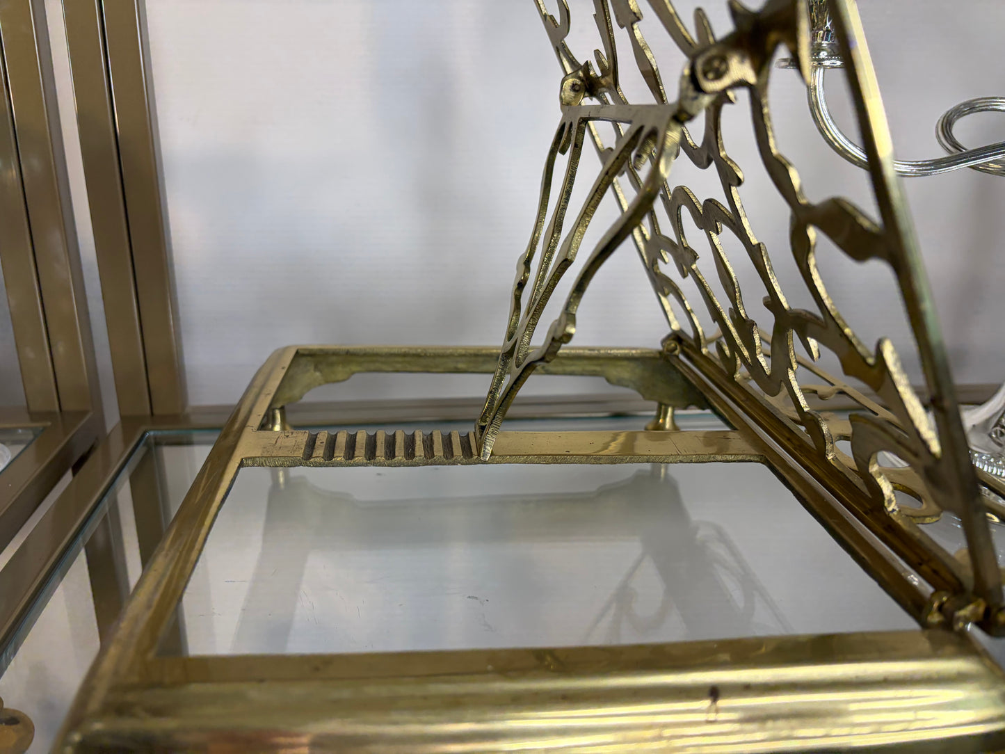 Lovely adjustable and foldable brass book stand!