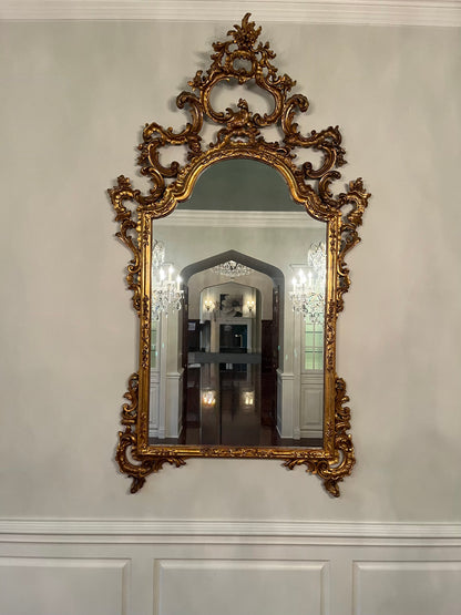 Italian LaBarge Gilt Wood Mirror 72” x 42.5”