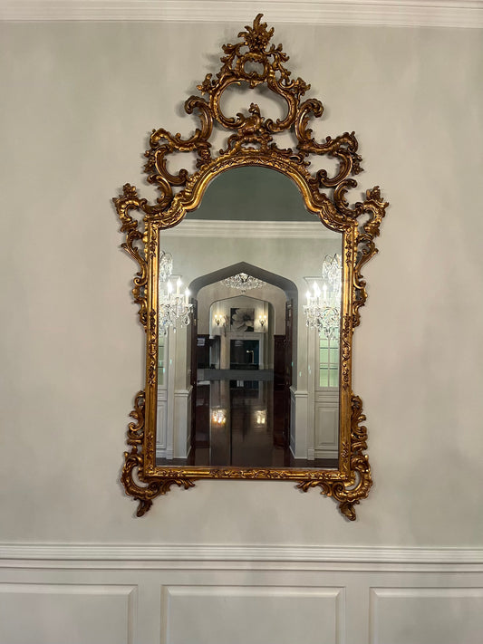 Italian LaBarge Gilt Wood Mirror 72” x 42.5”